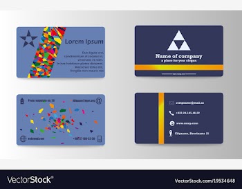 Colorful visit card for business in individual vector image