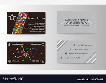 Colorful visit card for business in individual vector image