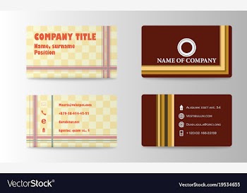 Colorful visit card for business in individual vector image