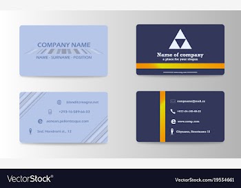 Colorful visit card for business in individual vector image