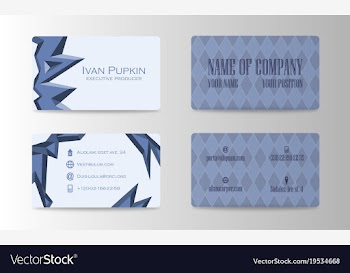Colorful visit card for business in individual vector image