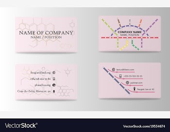 Colorful visit card for business in individual vector image