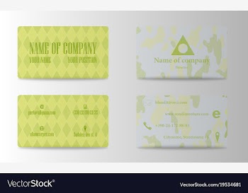 Colorful visit card for business in individual vector image