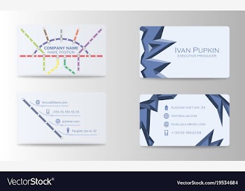 Colorful visit card for business in individual vector image