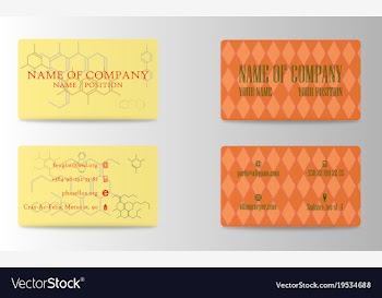 Colorful visit card for business in individual vector image
