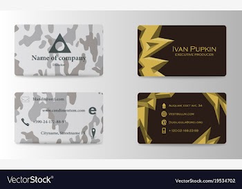 Colorful visit card for business in individual vector image