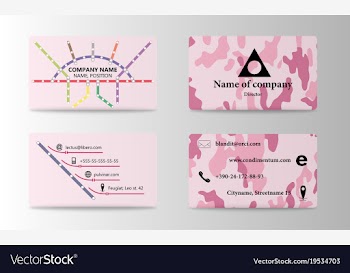 Colorful visit card for business in individual vector image