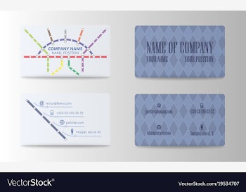 Colorful visit card for business in individual vector image