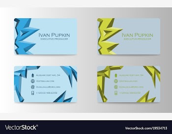 Colorful visit card for business in individual vector image
