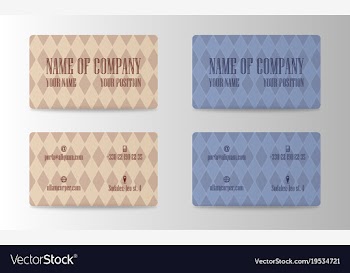 Colorful visit card for business in individual vector image