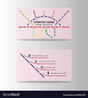 Colorful visit card for business in individual vector image