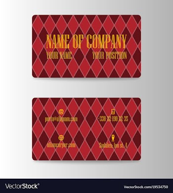 Colorful visit card for business in individual vector image