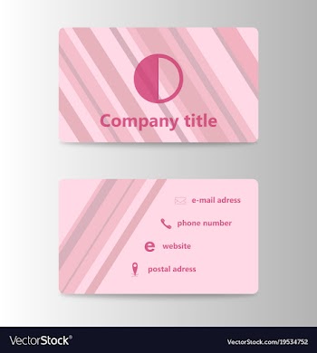 Colorful visit card for business in individual vector image
