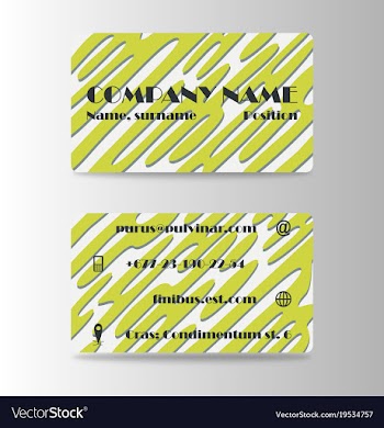 Colorful visit card for business in individual vector image