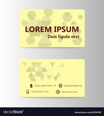 Colorful visit card for business in individual vector image