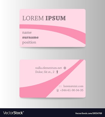 Colorful visit card for business in individual vector image