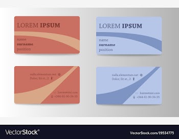 Colorful visit card for business in individual vector image
