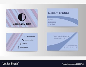 Colorful visit card for business in individual vector image