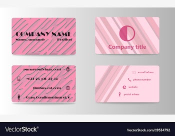 Colorful visit card for business in individual vector image