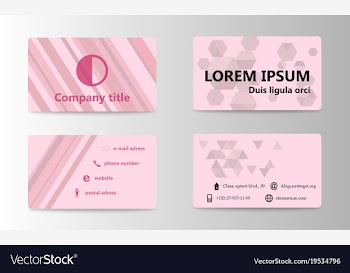 Colorful visit card for business in individual vector image