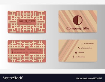 Colorful visit card for business in individual vector image