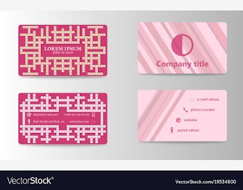 Colorful visit card for business in individual vector image
