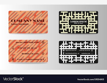 Colorful visit card for business in individual vector image