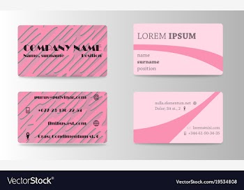 Colorful visit card for business in individual vector image