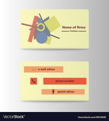 Colorful visit card for business in individual vector image