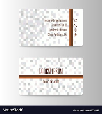 Colorful visit card for business in individual vector image