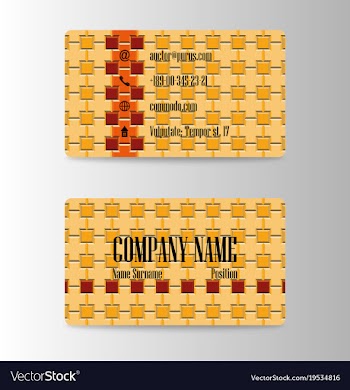 Colorful visit card for business in individual vector image