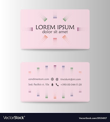 Colorful visit card for business in individual vector image