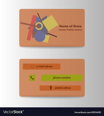 Colorful visit card for business in individual vector image