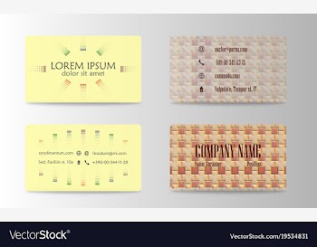 Colorful visit card for business in individual vector image