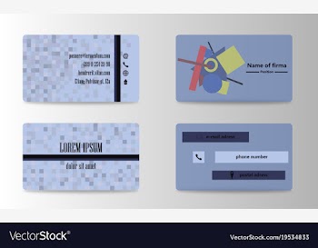 Colorful visit card for business in individual vector image