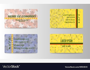 Colorful visit card for business in individual vector image