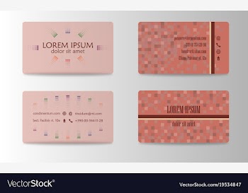 Colorful visit card for business in individual vector image