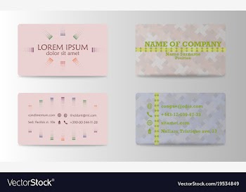 Colorful visit card for business in individual vector image