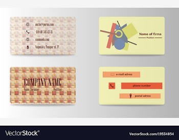 Colorful visit card for business in individual vector image