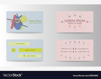 Colorful visit card for business in individual vector image