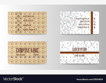 Colorful visit card for business in individual vector image