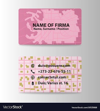 Colorful visit card for business in individual vector image