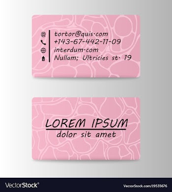 Colorful visit card for business in individual vector image