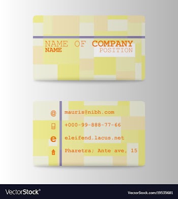 Colorful visit card for business in individual vector image