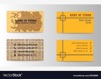 Colorful visit card for business in individual vector image