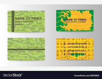 Colorful visit card for business in individual vector image