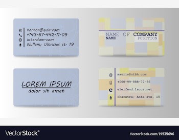 Colorful visit card for business in individual vector image