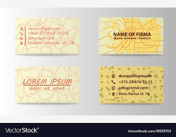 Colorful visit card for business in individual vector image