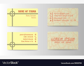 Colorful visit card for business in individual vector image