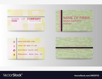 Colorful visit card for business in individual vector image